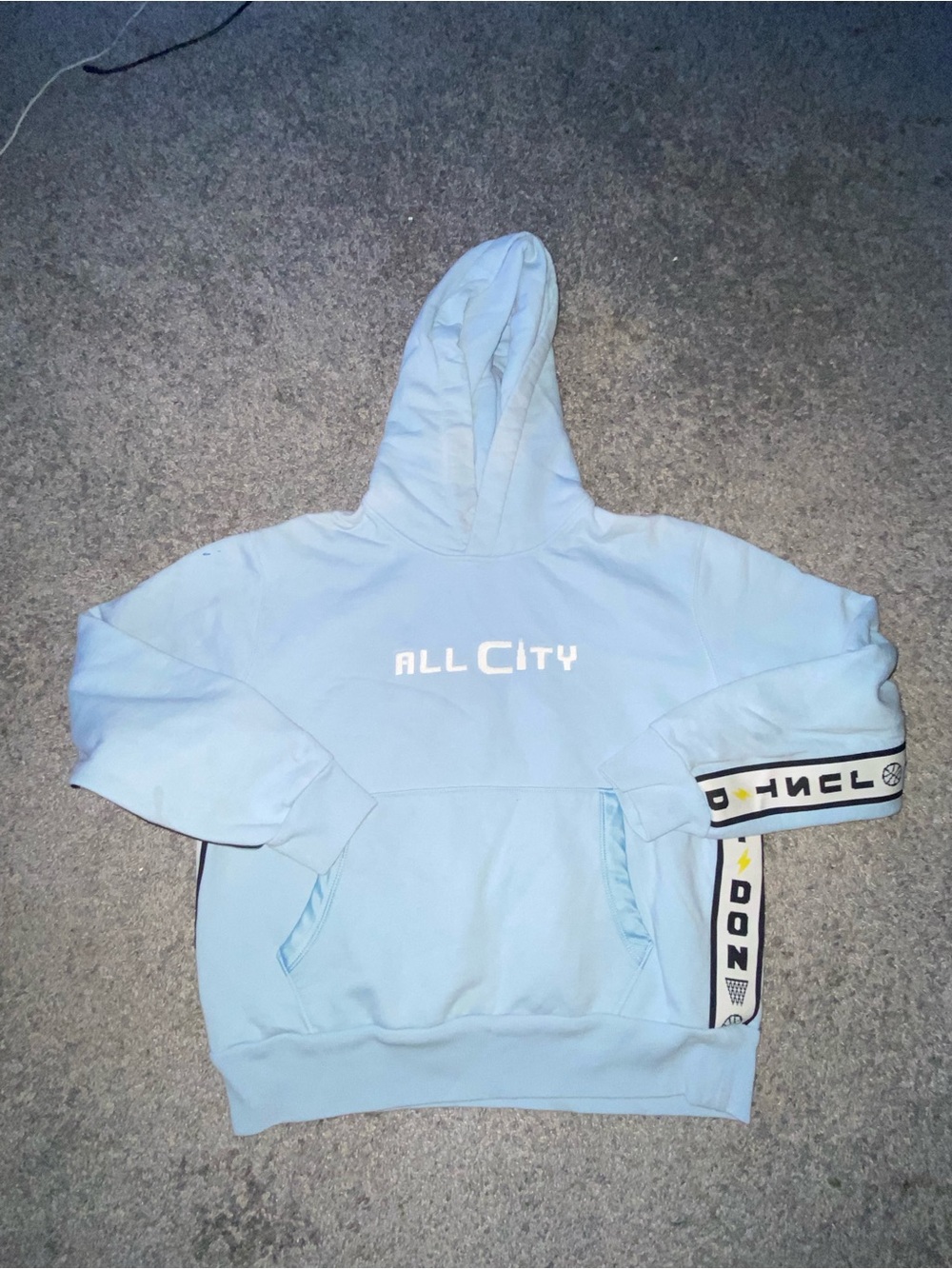 Jordan Light Blue "All City" Logo Hoodie